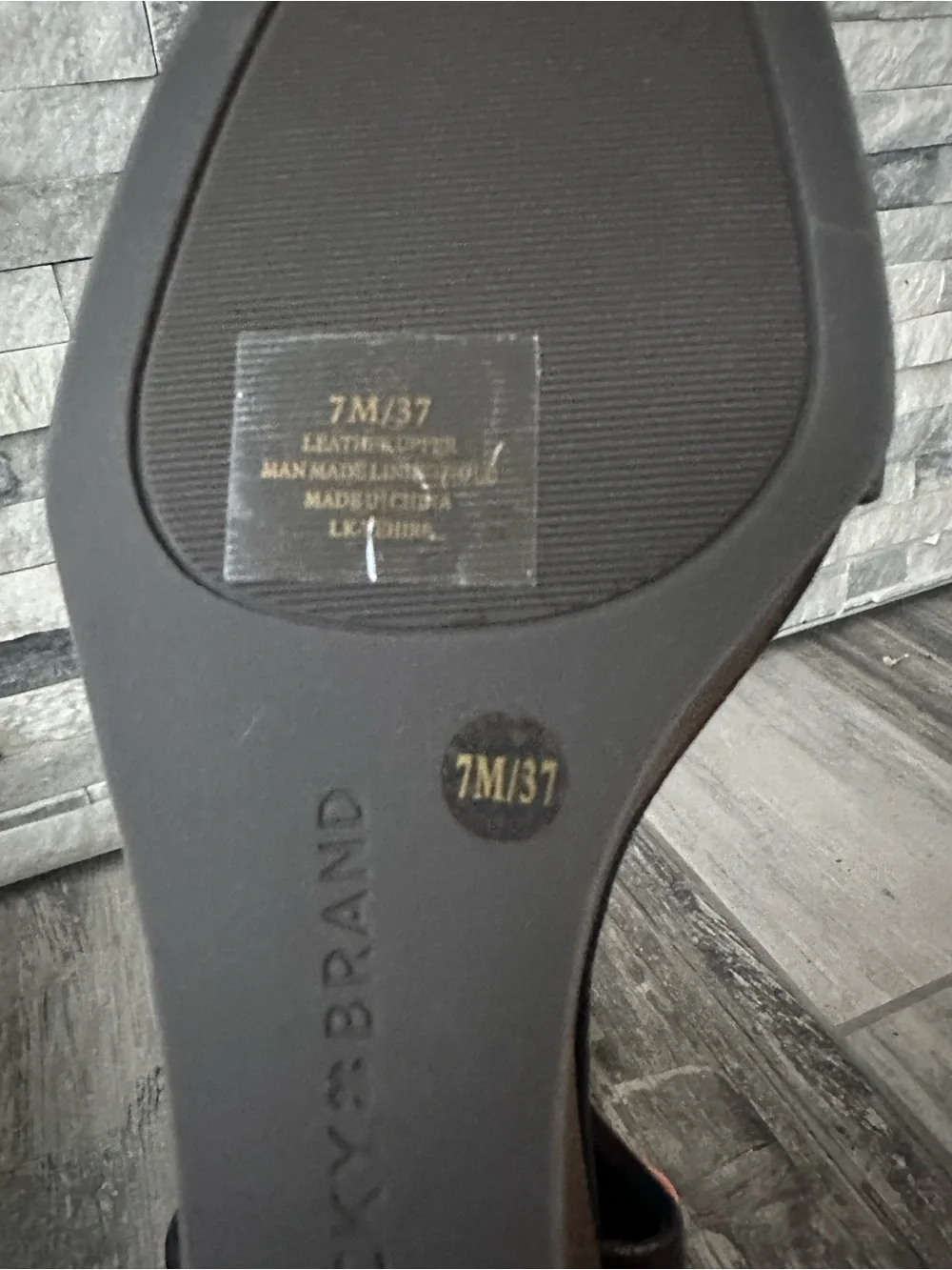 NEW Lucky Brand Black Wedge Sandals Size 7